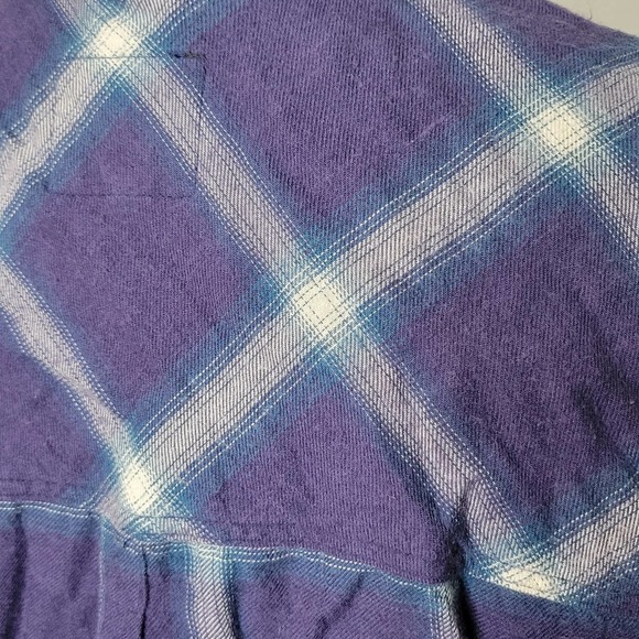 Rails Leo Button Down Shirt Violet Teal Cream Size XS - Picture 9 of 12